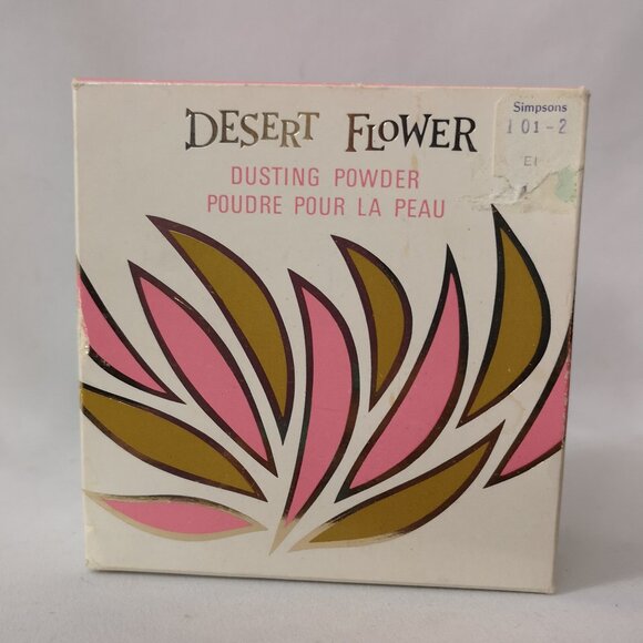 Hard to Find New Old Stock Vintage Desert Flower Powder Art Deco Box Design - Picture 1 of 7
